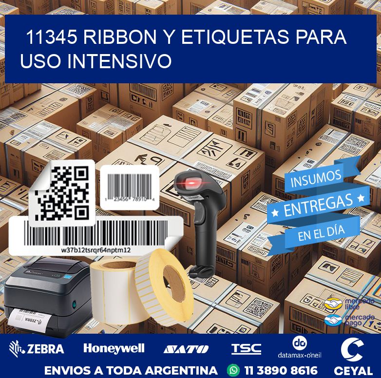 11345 ribbon y etiquetas para uso intensivo
