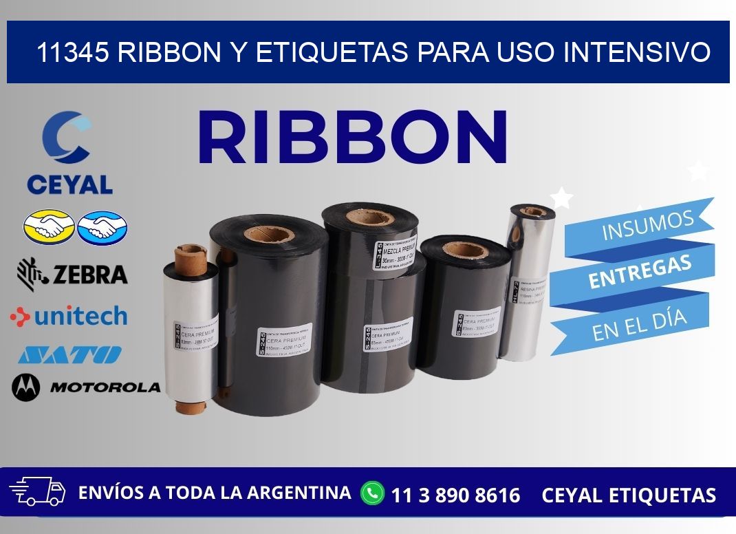 11345 ribbon y etiquetas para uso intensivo