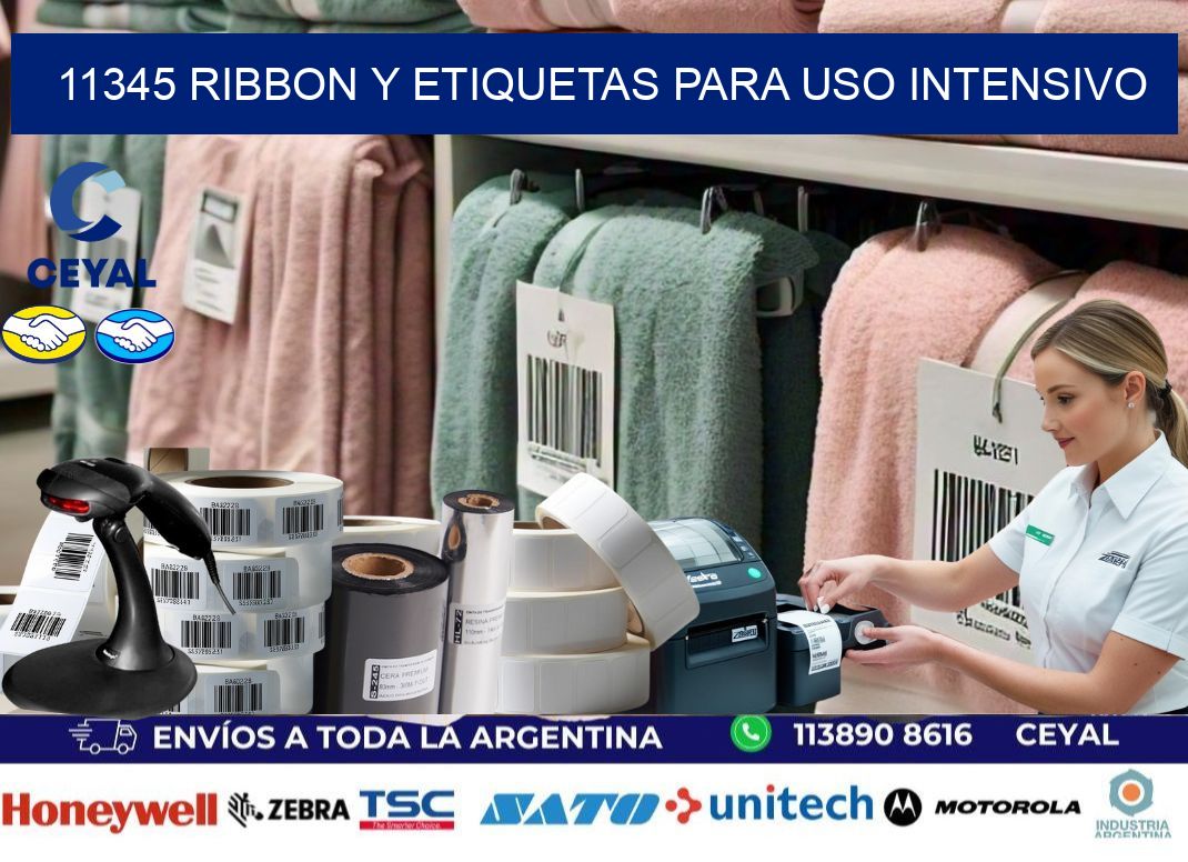 11345 ribbon y etiquetas para uso intensivo