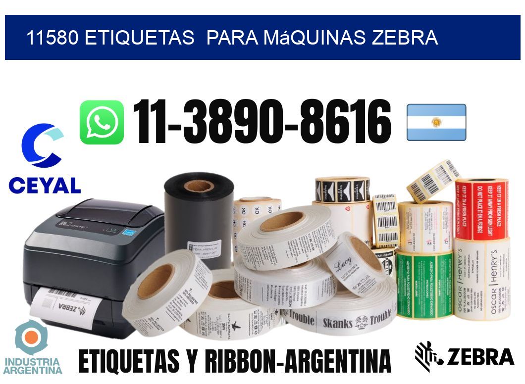 11580 etiquetas  para máquinas Zebra