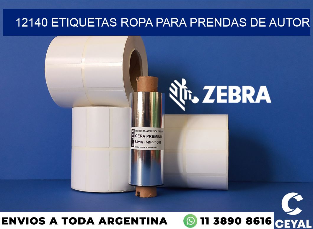 12140 Etiquetas ropa para prendas de autor