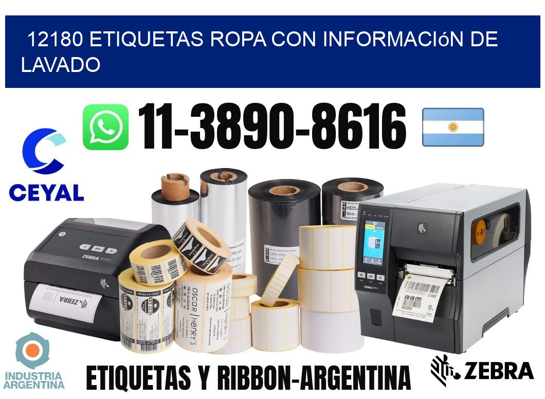 12180 Etiquetas ropa con información de lavado