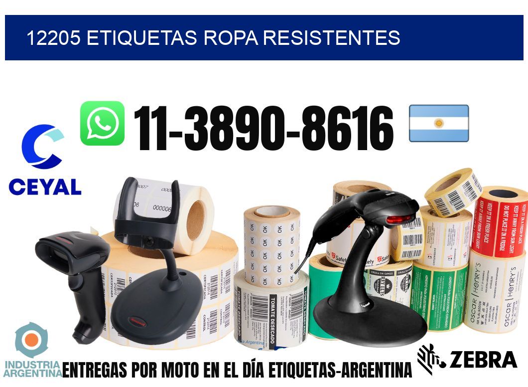 12205 Etiquetas ropa resistentes