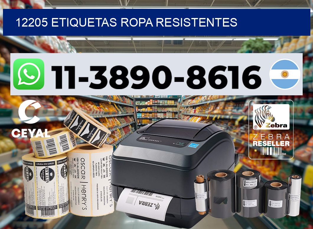 12205 Etiquetas ropa resistentes