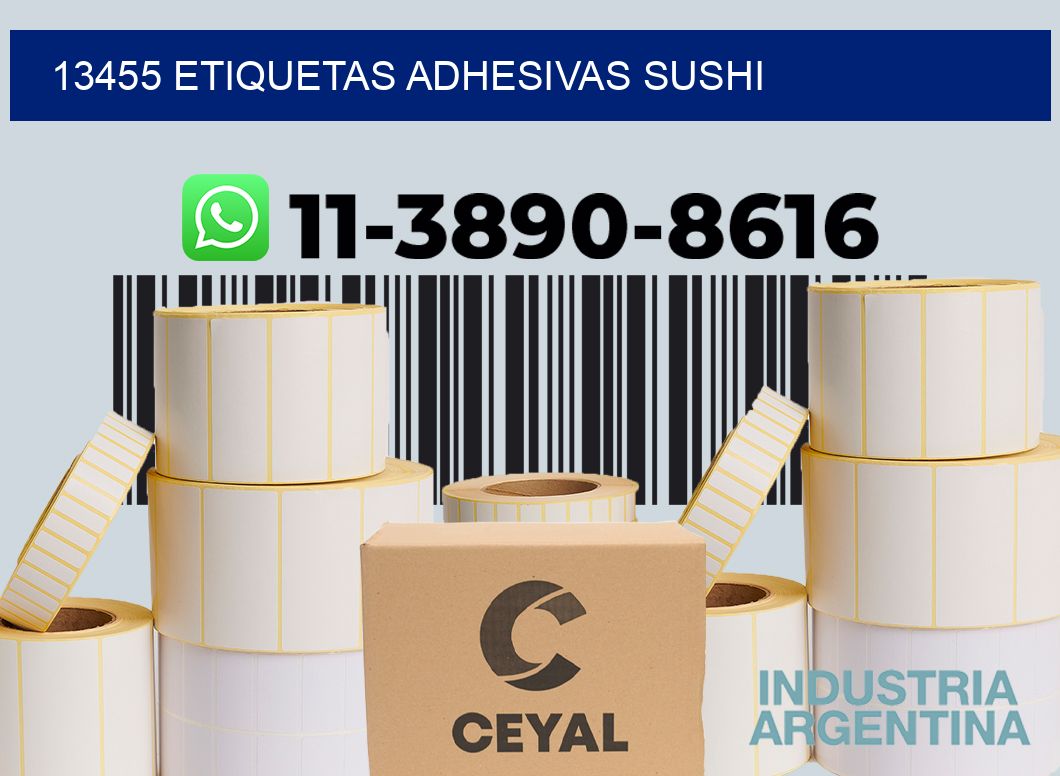 13455 etiquetas adhesivas sushi