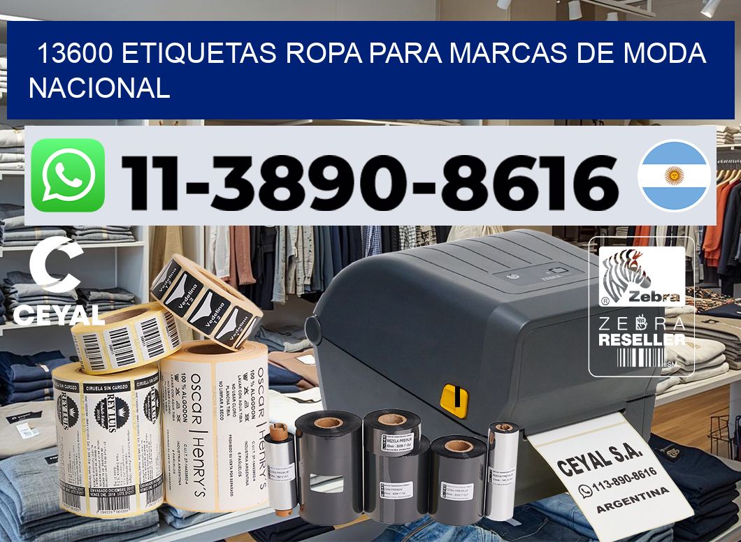 13600 Etiquetas ropa para marcas de moda nacional