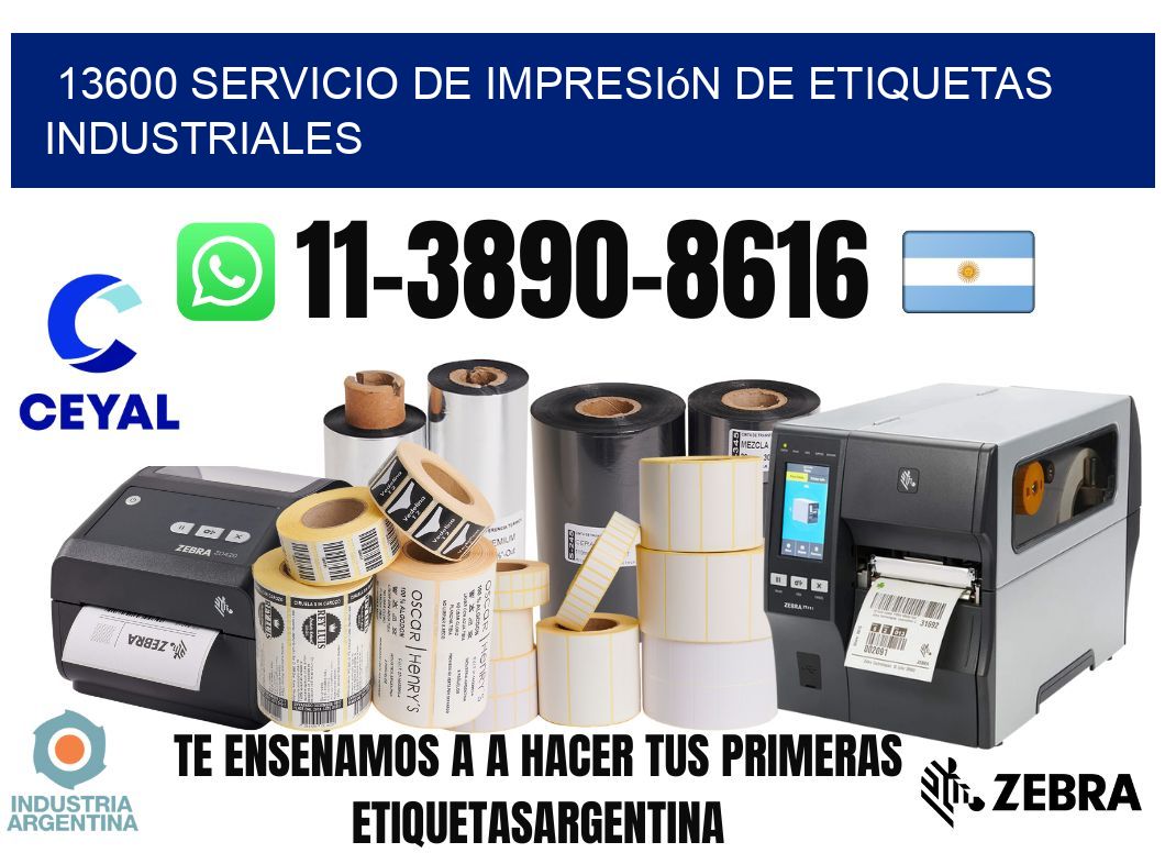 13600 Servicio de impresión de etiquetas industriales