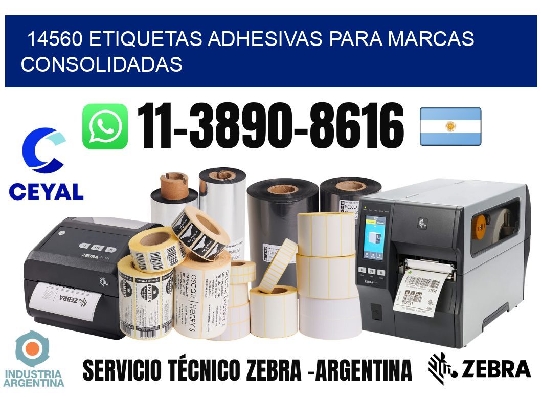 14560 Etiquetas adhesivas para marcas consolidadas