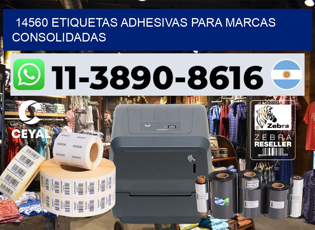 14560 Etiquetas adhesivas para marcas consolidadas