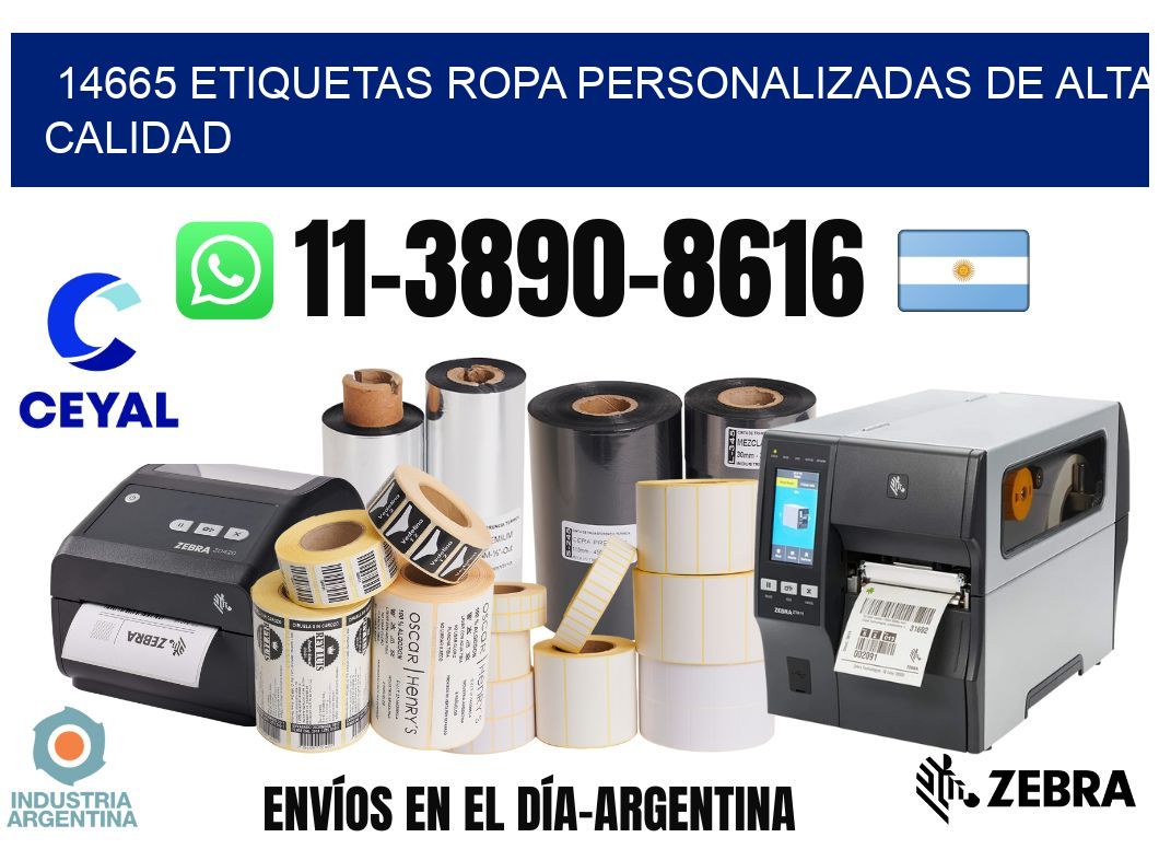 14665 Etiquetas ropa personalizadas de alta calidad