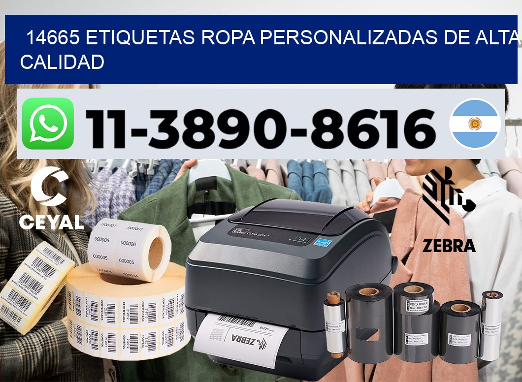14665 Etiquetas ropa personalizadas de alta calidad