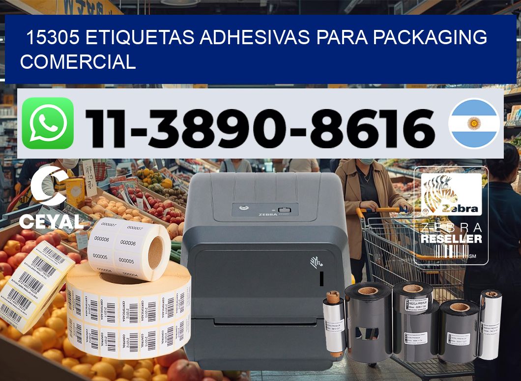 15305 Etiquetas adhesivas para packaging comercial