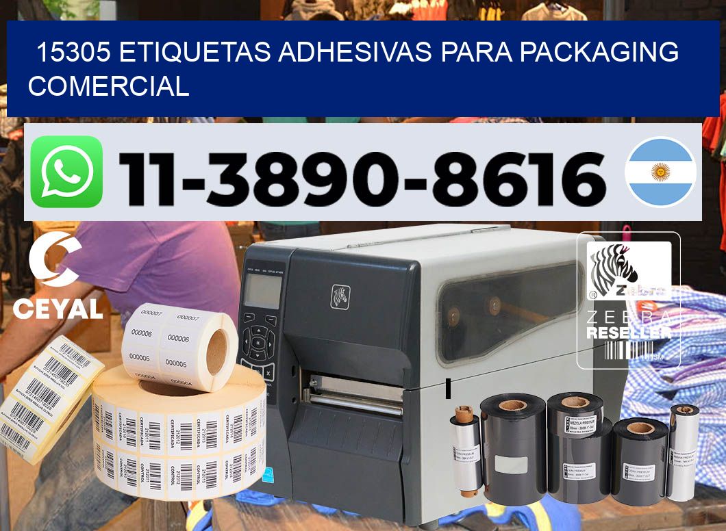 15305 Etiquetas adhesivas para packaging comercial