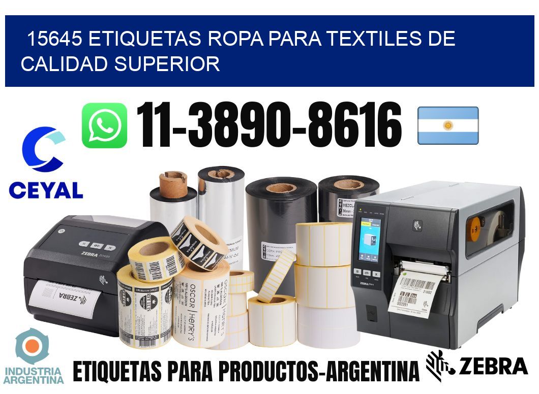 15645 Etiquetas ropa para textiles de calidad superior