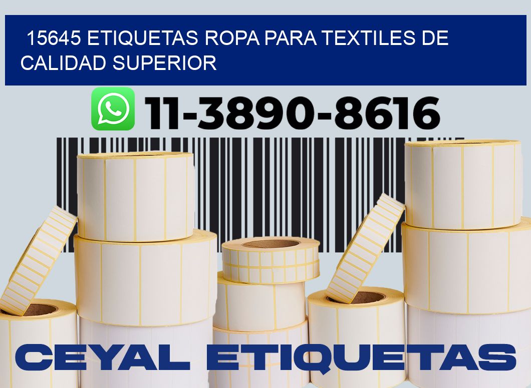 15645 Etiquetas ropa para textiles de calidad superior