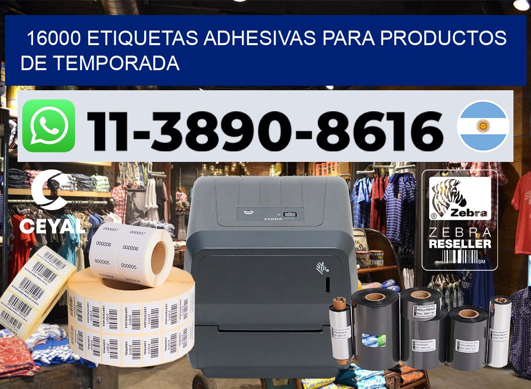 16000 Etiquetas adhesivas para productos de temporada