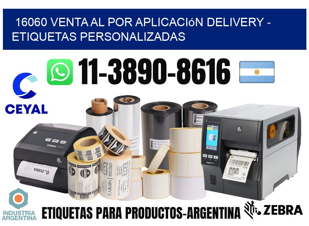 16060 Venta al Por Aplicación delivery - Etiquetas Personalizadas