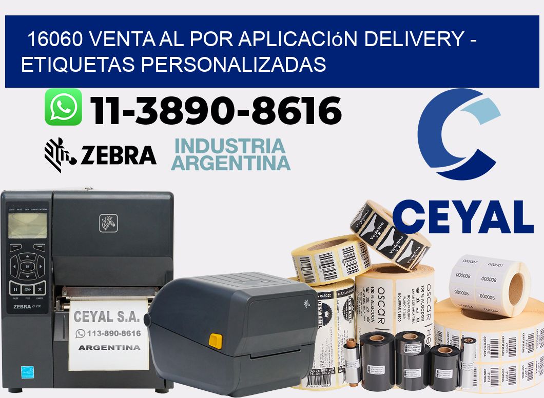 16060 Venta al Por Aplicación delivery - Etiquetas Personalizadas