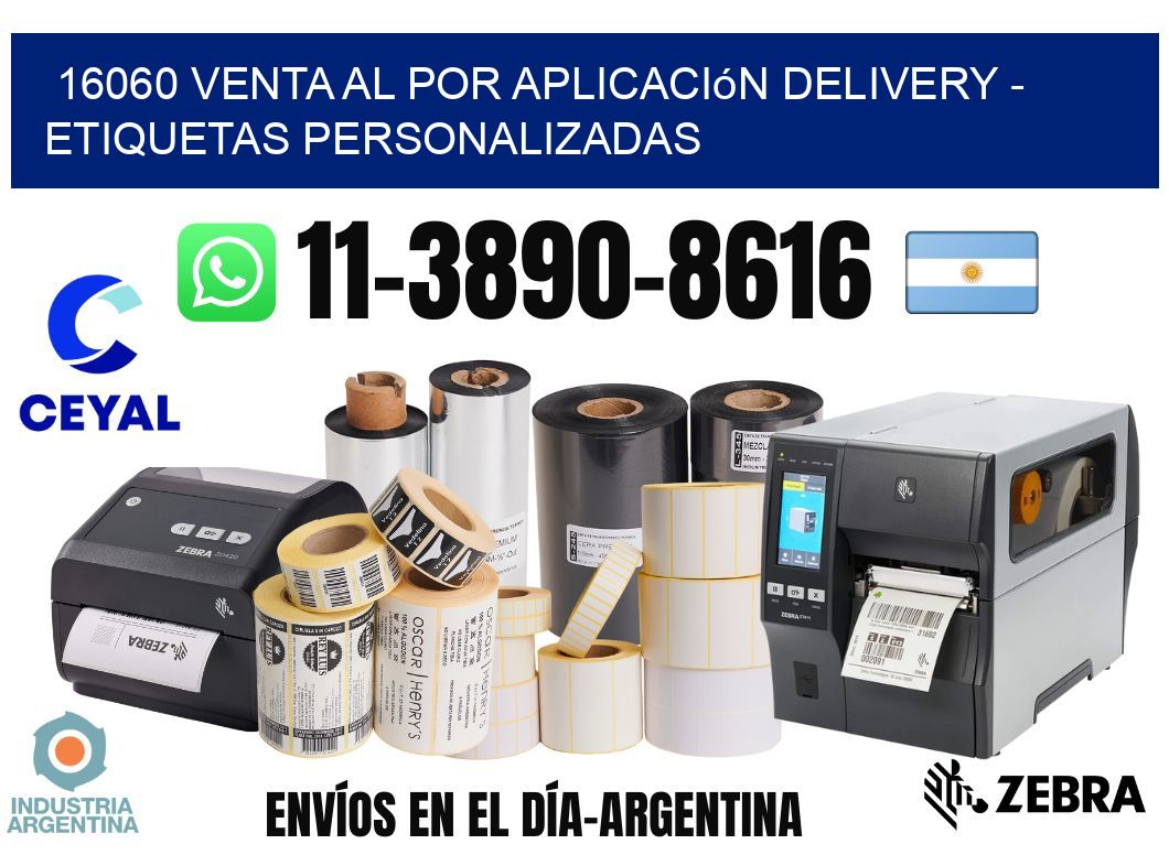 16060 Venta al Por Aplicación delivery - Etiquetas Personalizadas