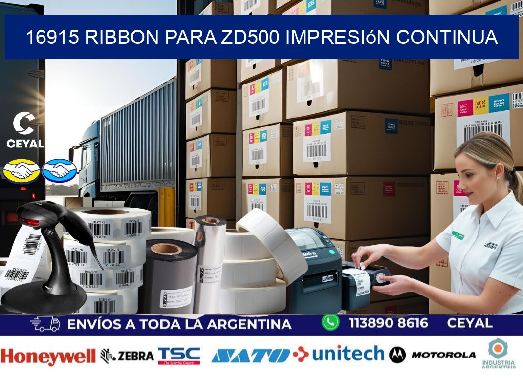 16915 ribbon para zd500 impresión continua