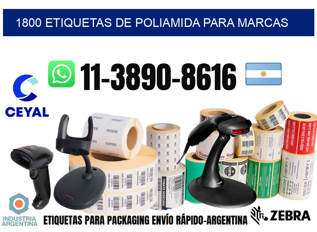 1800 Etiquetas de poliamida para marcas