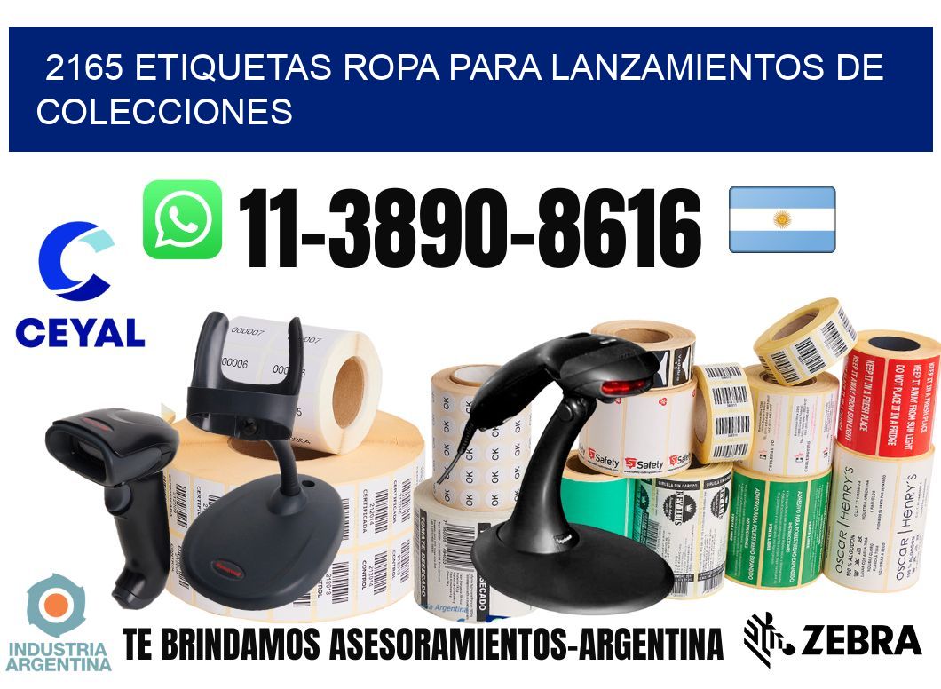 2165 Etiquetas ropa para lanzamientos de colecciones