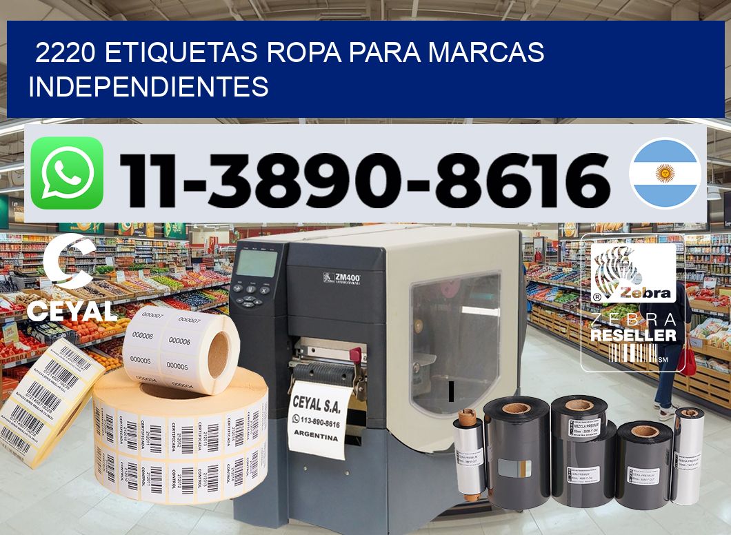 2220 Etiquetas ropa para marcas independientes