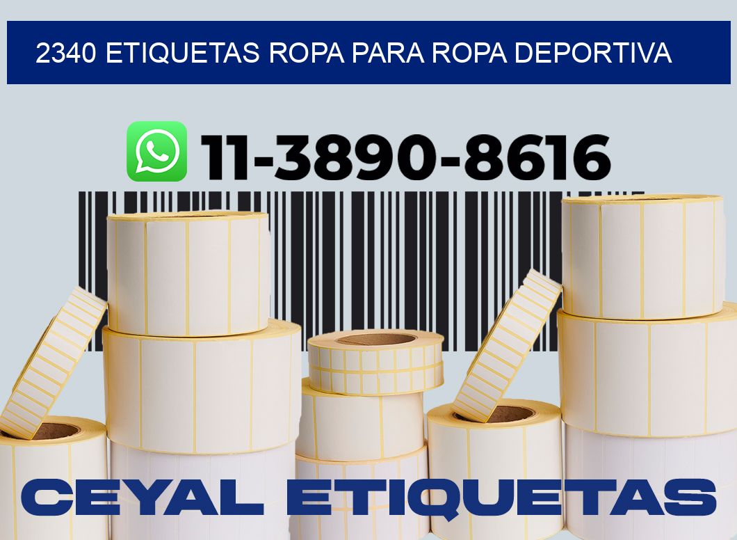 2340 Etiquetas ropa para ropa deportiva
