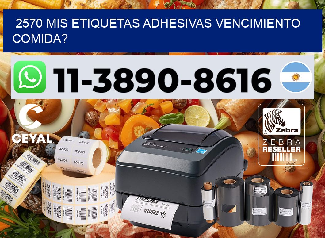 2570 mis etiquetas adhesivas vencimiento comida?