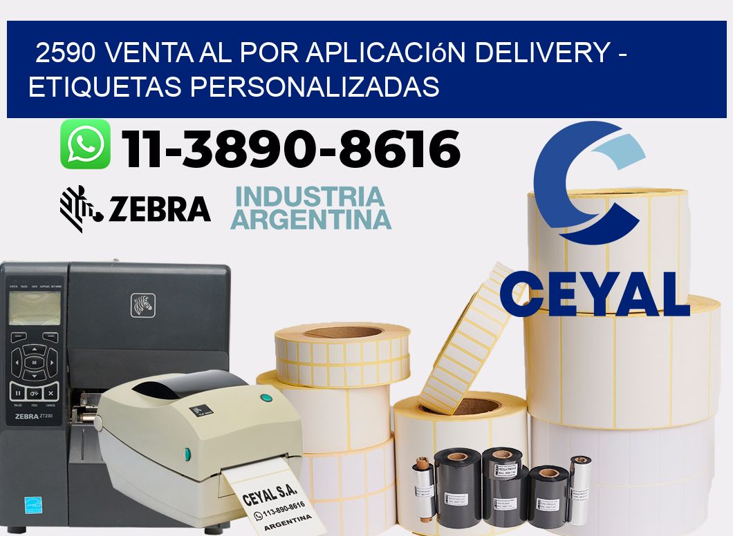 2590 Venta al Por Aplicación delivery - Etiquetas Personalizadas
