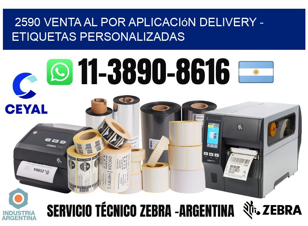 2590 Venta al Por Aplicación delivery - Etiquetas Personalizadas