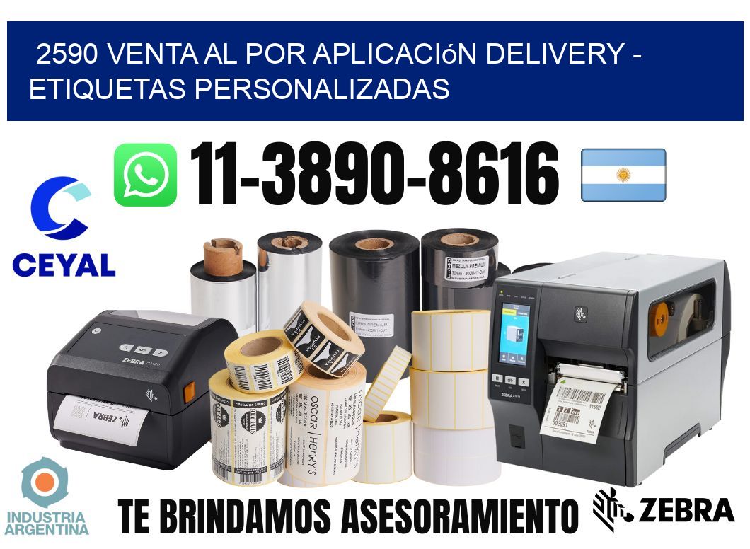 2590 Venta al Por Aplicación delivery - Etiquetas Personalizadas