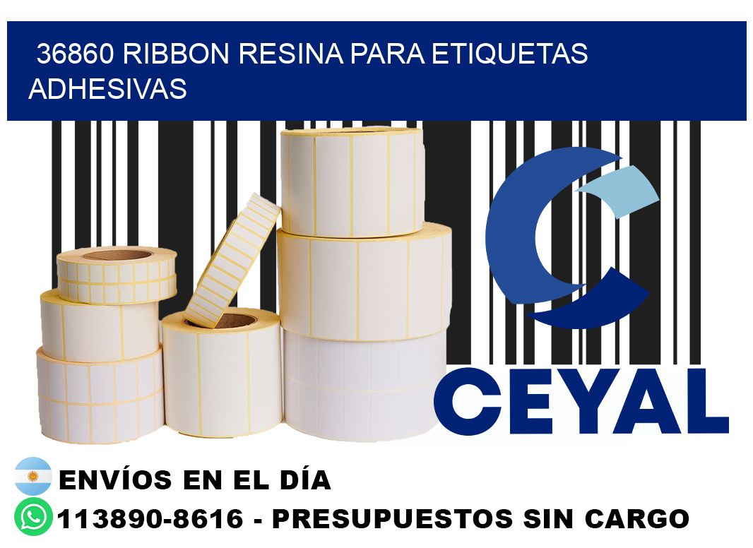 36860 ribbon resina para etiquetas adhesivas