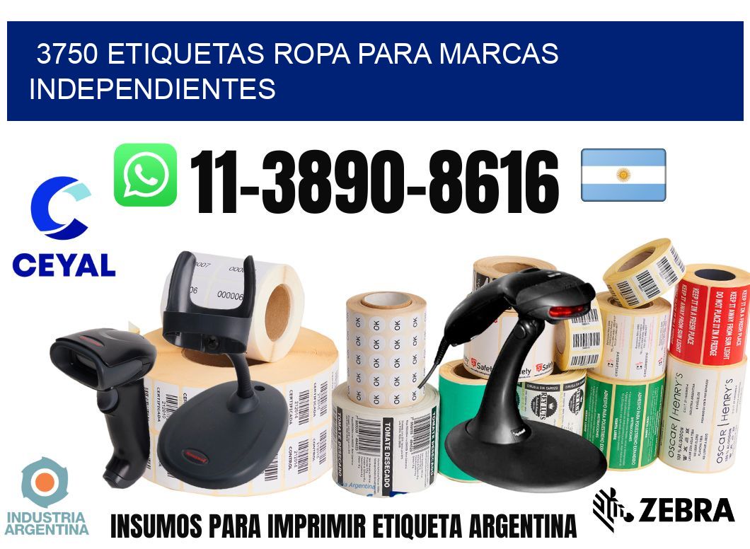 3750 Etiquetas ropa para marcas independientes
