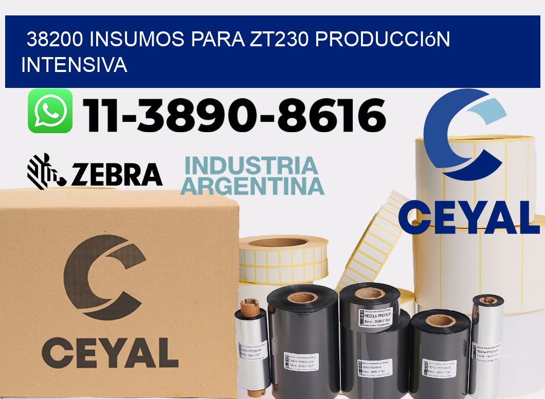 38200 insumos para zt230 producción intensiva
