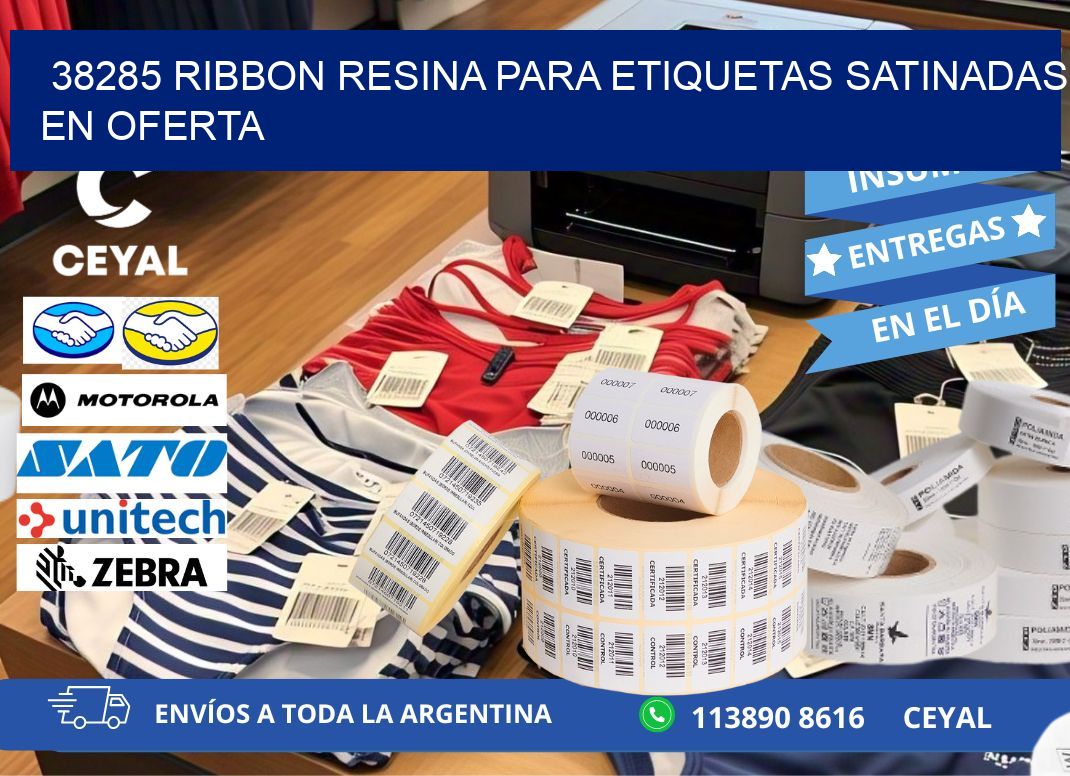 38285 ribbon resina para etiquetas satinadas en oferta