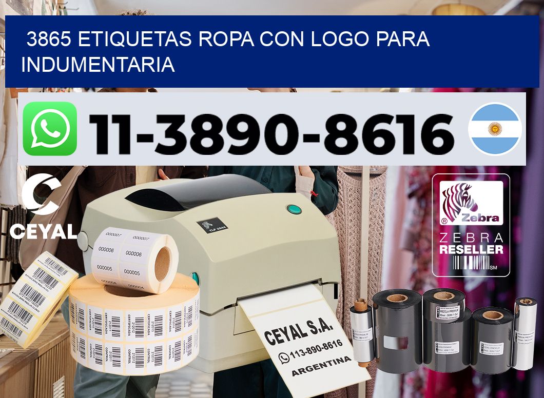 3865 Etiquetas ropa con logo para indumentaria