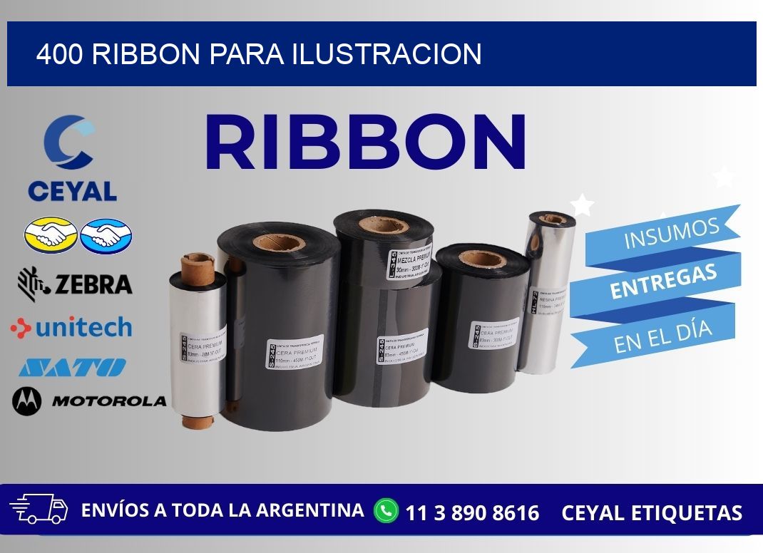 400 ribbon para ilustracion