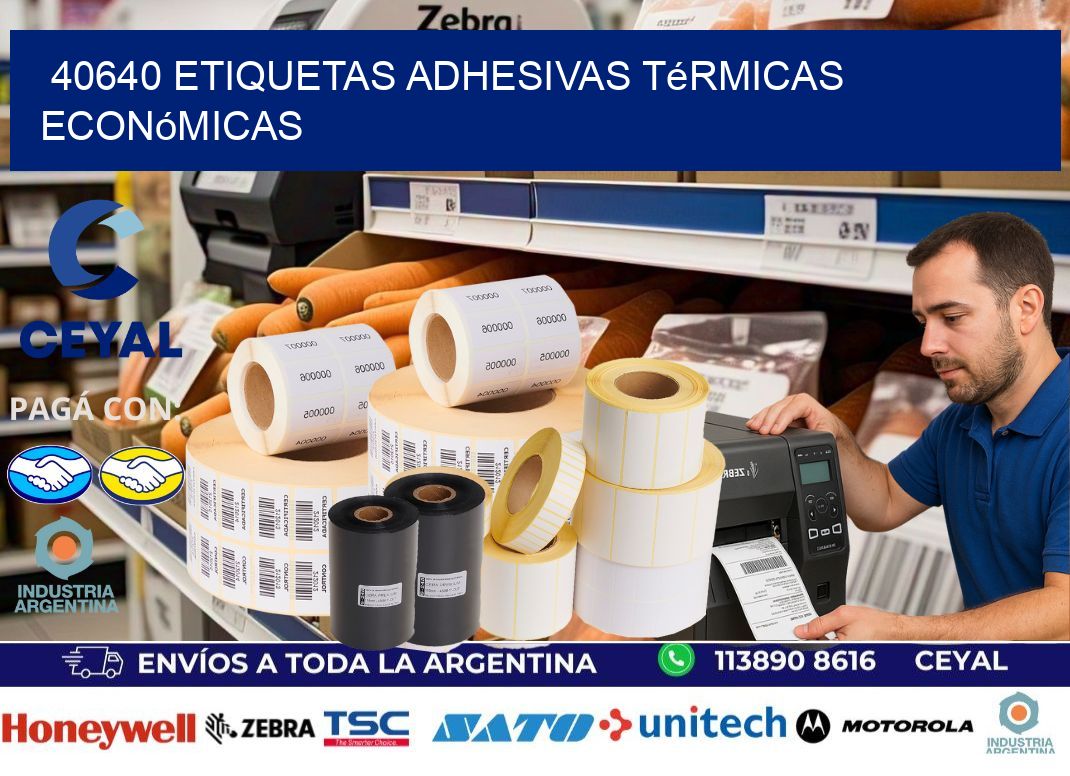 40640 etiquetas adhesivas térmicas económicas