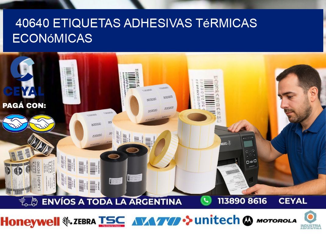 40640 etiquetas adhesivas térmicas económicas