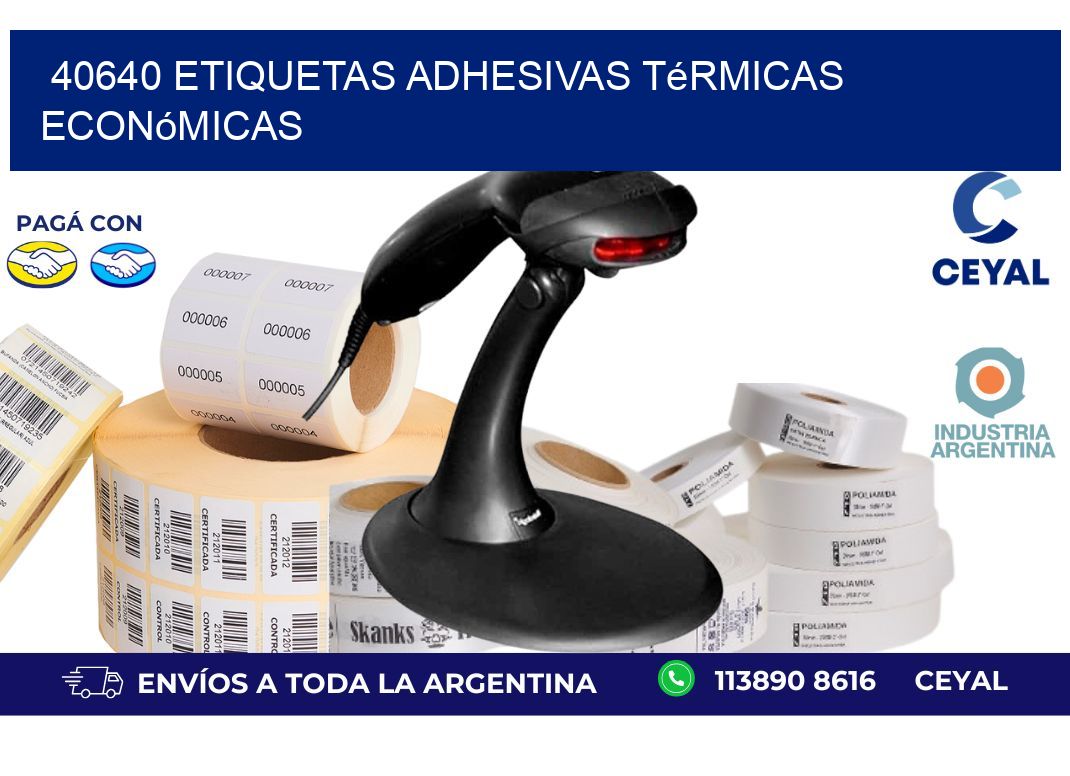 40640 etiquetas adhesivas térmicas económicas