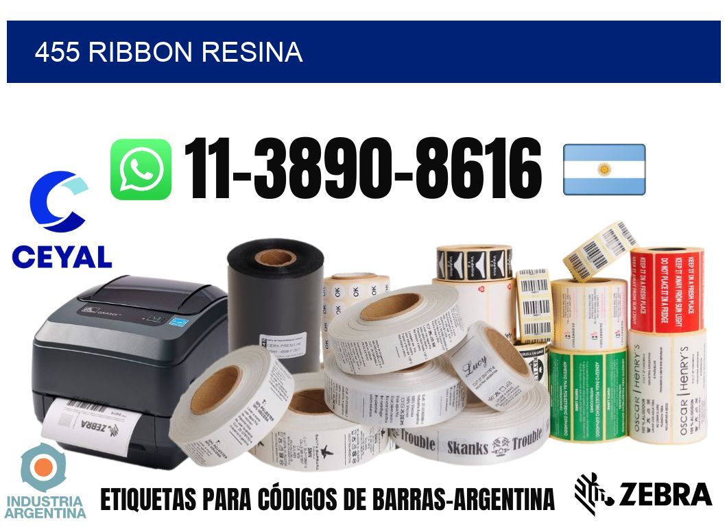455 ribbon resina