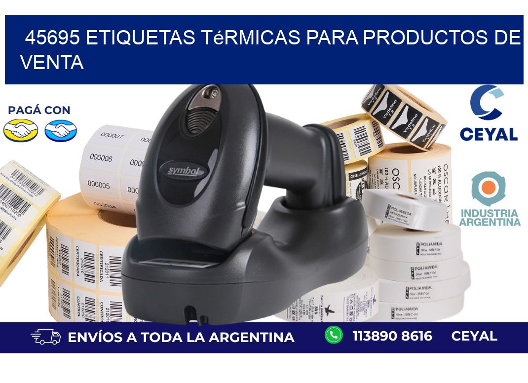 45695 etiquetas térmicas para productos de venta