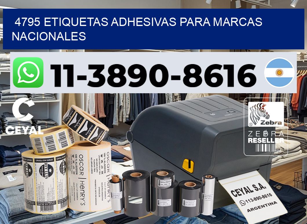 4795 Etiquetas adhesivas para marcas nacionales