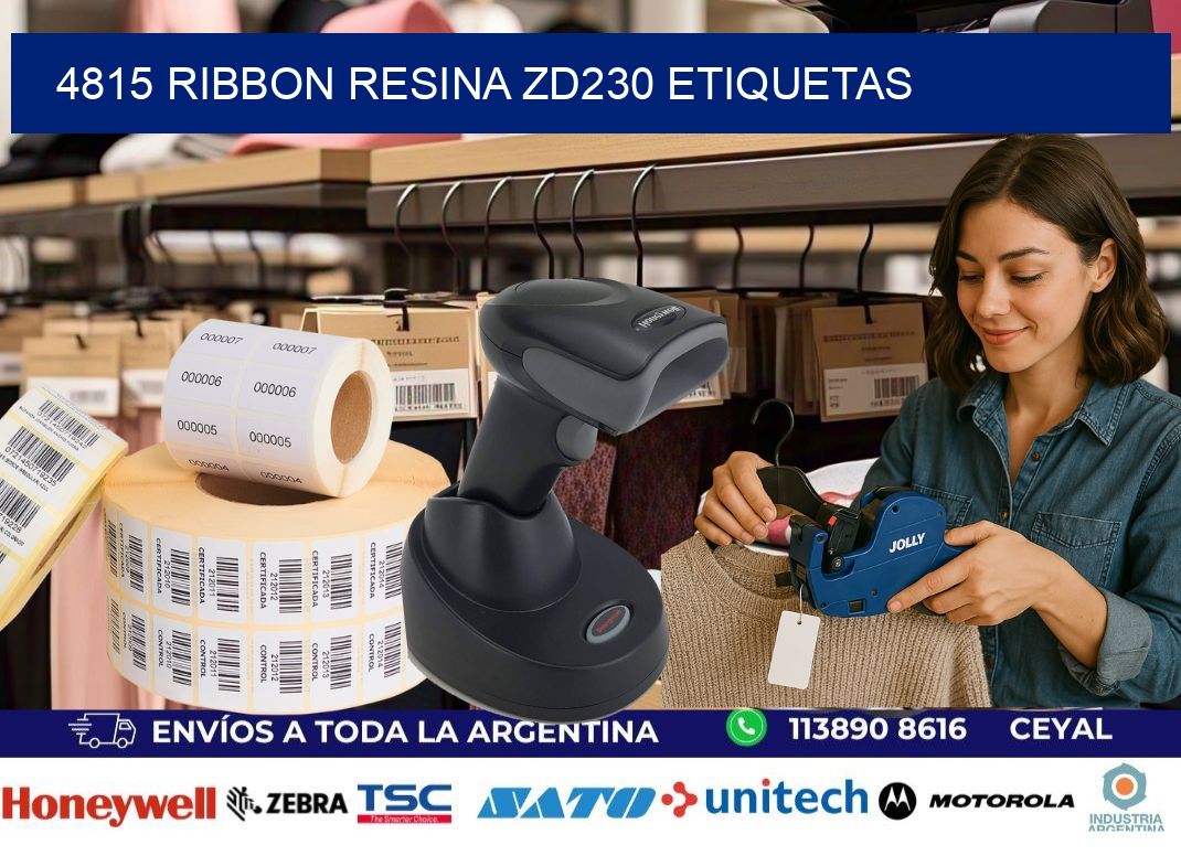4815 ribbon resina zd230 etiquetas