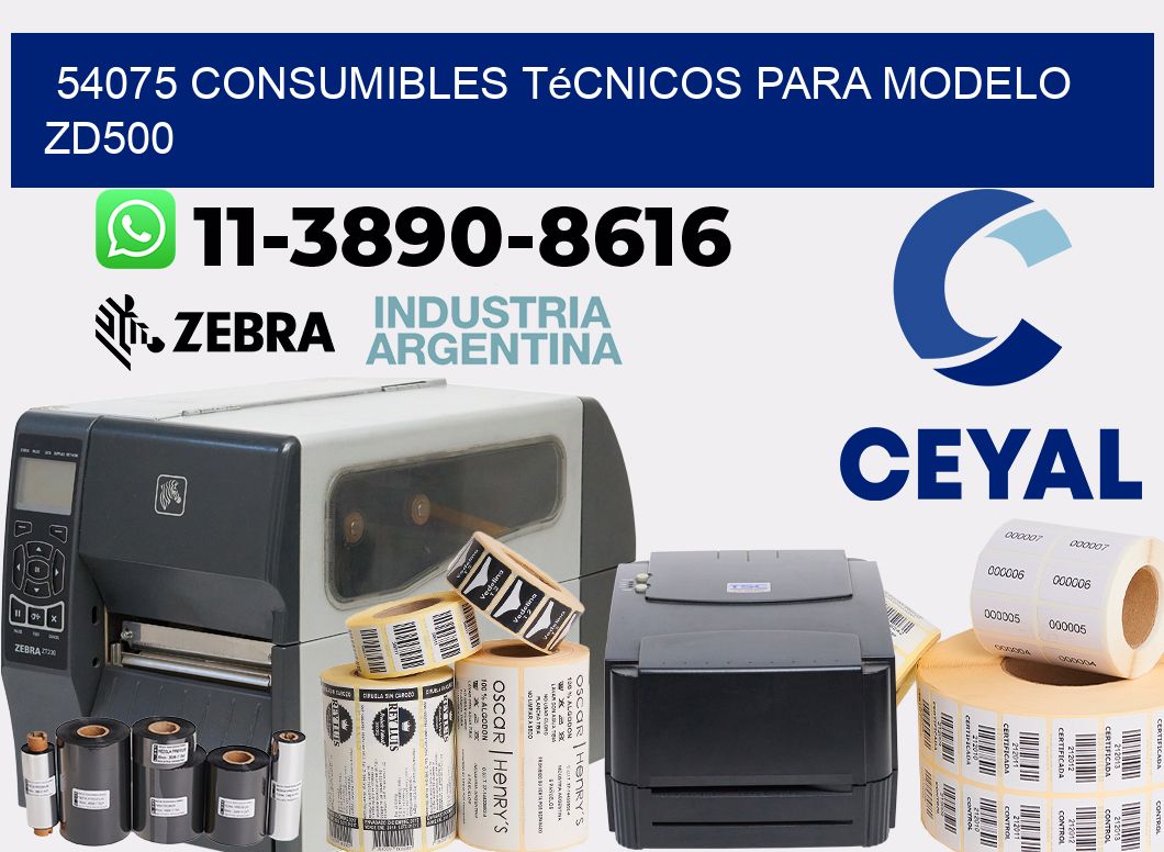 54075 consumibles técnicos para modelo zd500