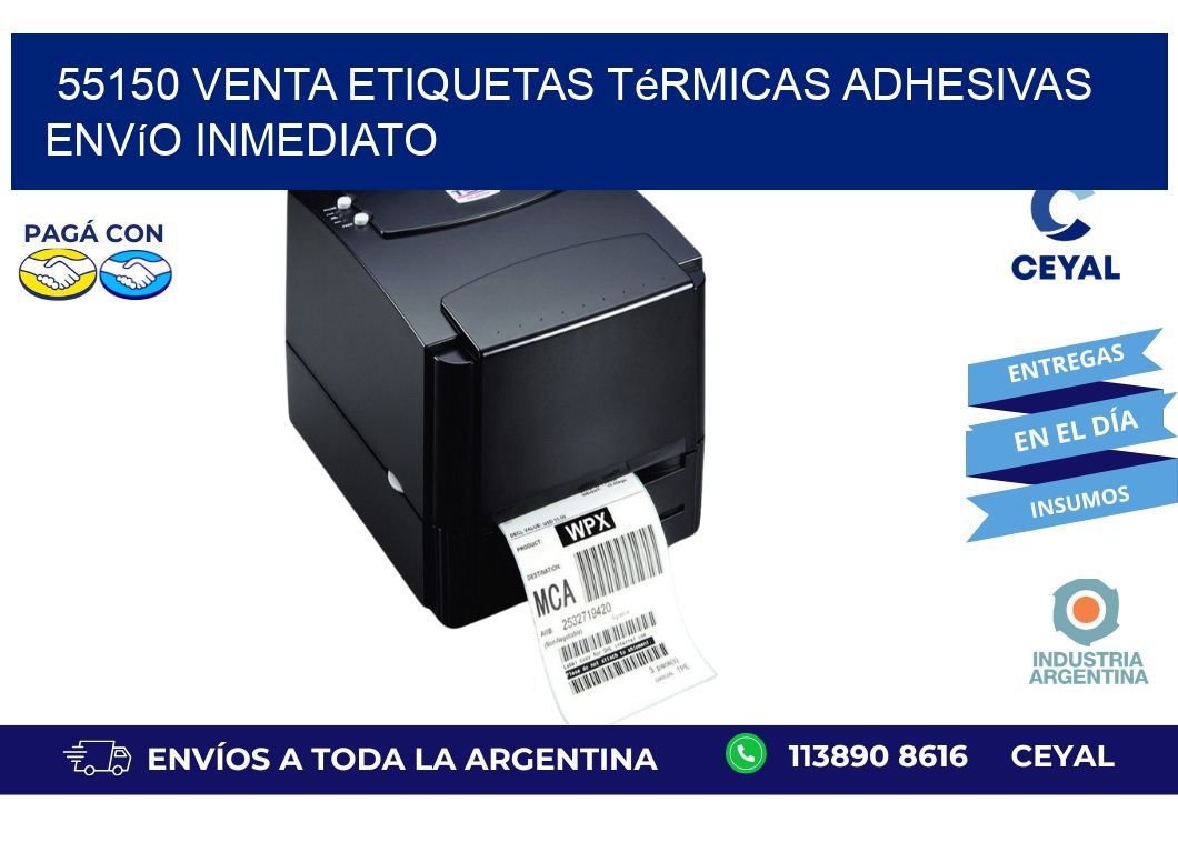 55150 venta etiquetas térmicas adhesivas envío inmediato