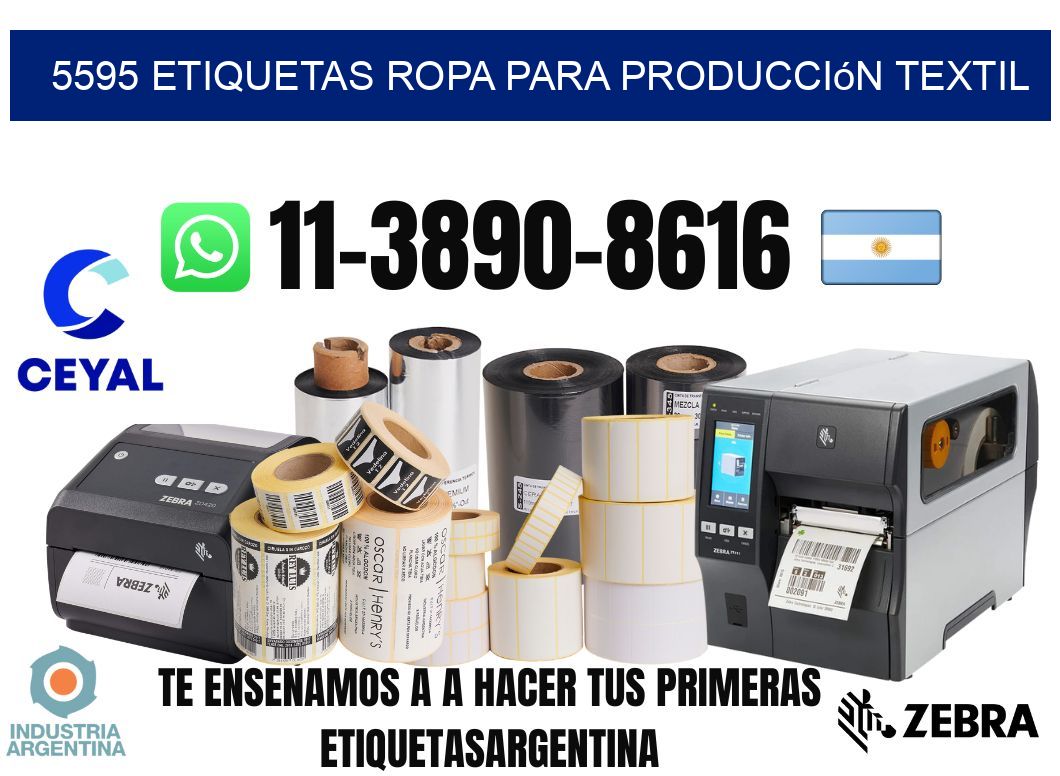 5595 Etiquetas ropa para producción textil