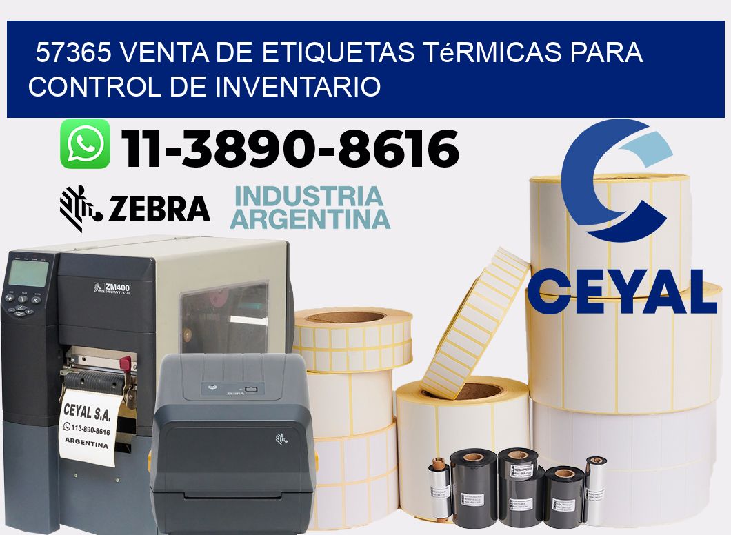 57365 venta de etiquetas térmicas para control de inventario