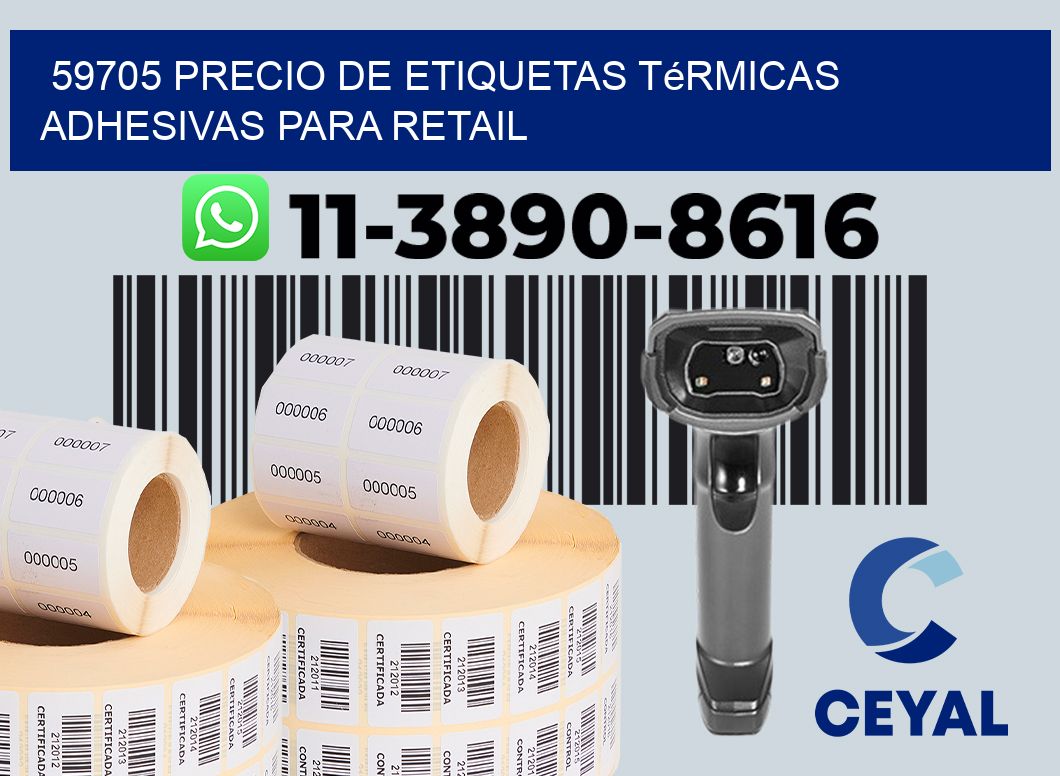 59705 precio de etiquetas térmicas adhesivas para retail